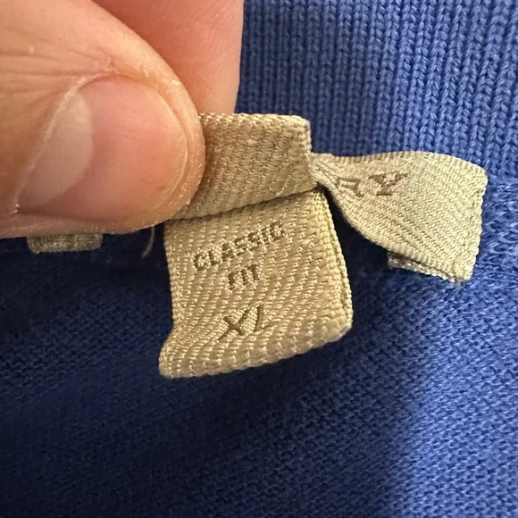 Burberry Brit Men's Blue Polo Shirt XL 100% Cotton Equestrian Knight Logo - Picture 5 of 11